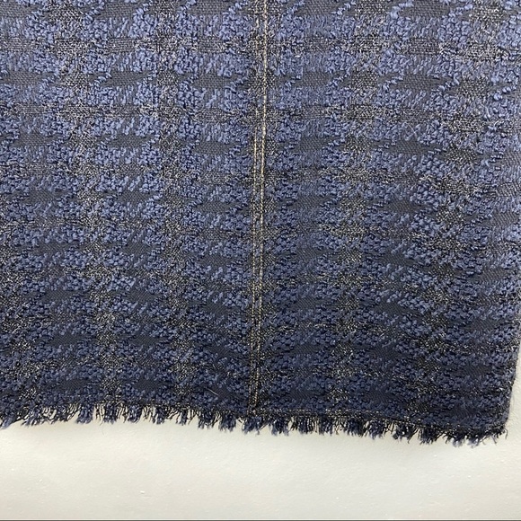 Tory Burch Aria Skirt Black Metallic Check Tweed - Picture 9 of 11